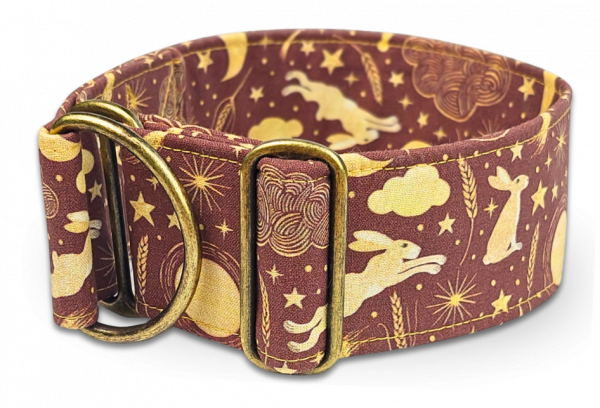 HUndehalsband braun mit Hasen